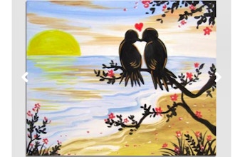 Paint Nite: Love Birds on the Beach